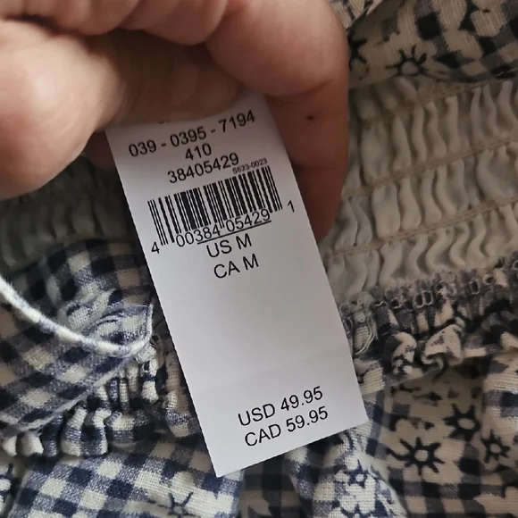 Blue and White Checkered Kids Dress - Picture 3 of 3